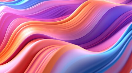 Vibrant Abstract Colorful Fluid Waves