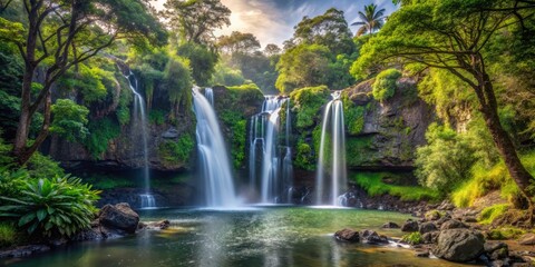 10. Step into the enchanting world of Lembh Anai Falls in January, ethereal waterfalls amidst ancient trees.