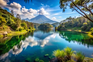 "Lake Quetzaltenango, a place of forgotten stories, where ancient legends sleep."