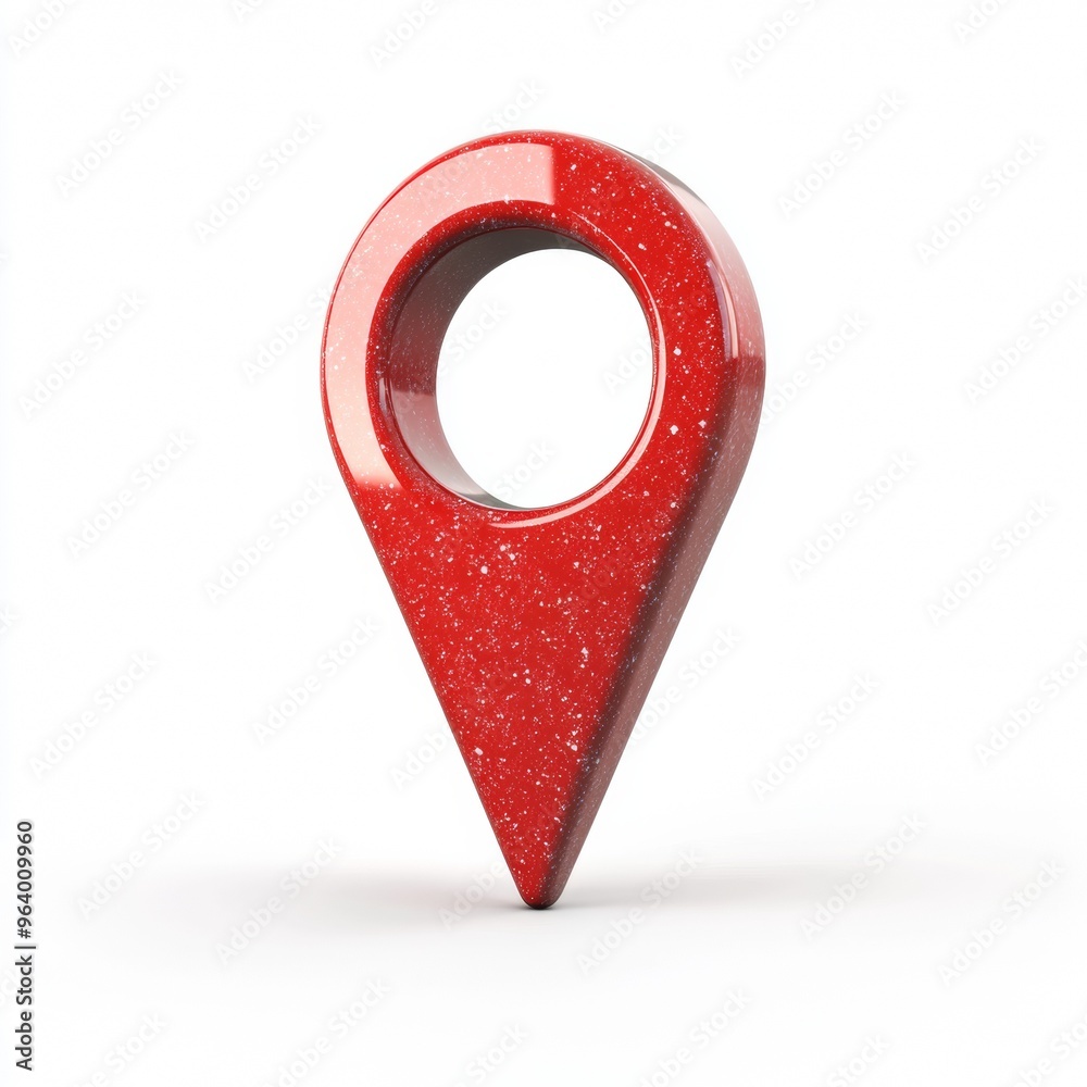 Aufkleber 3d red map marker icon for precise location pinpointing