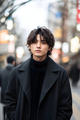 Fototapeta premium 20代のハンサムな日本人青年4