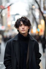 Fototapeta premium 20代のハンサムな日本人青年3