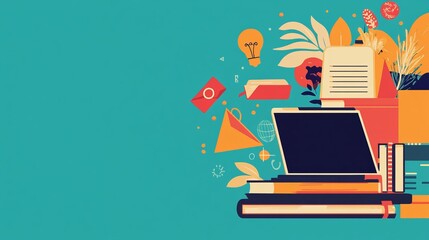 National Online Learning Day Background Concept 