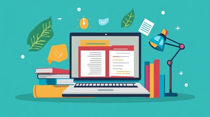 National Online Learning Day Background Concept 