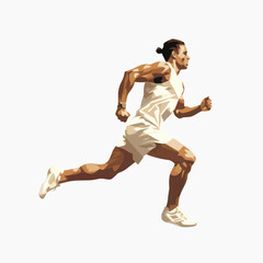 Athlete running dynamic illustration