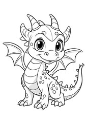 Printable Dragon Coloring Pages for Kids: Fun and Creative Mythical Adventures. Dragon. Coloring. Kids. Printable. Fun