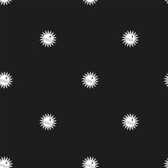 Yin yang sun seamless pattern vector