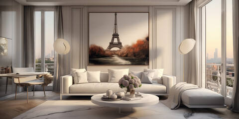 Luxurious Paris-inspired Living Room Elegance