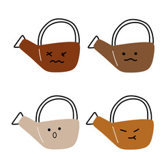 Cute Watering Tools Vector | Various Expressions | Minimalist Design | 4 Vectors