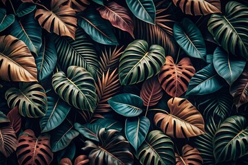 Dark Pattern With Exotic Leaves