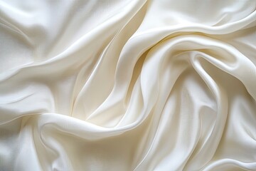 Obraz premium white silk fabric background copy space , ai