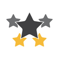 Two Rating Star Template Icon