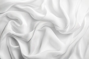 Obraz premium white silk fabric background copy space , ai