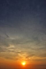Dramatic Sunset over the Ocean
