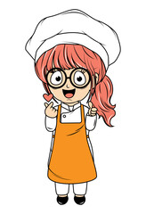 Cute Little Chef Cartoon