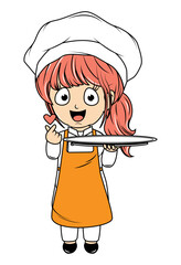 Cute Little Chef Cartoon