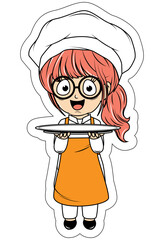 cute little chef cartoon