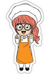 cute little chef cartoon