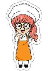 cute little chef cartoon