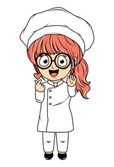 cute little chef cartoon