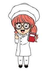 cute little chef cartoon