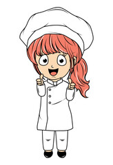 Cute Little Chef Cartoon