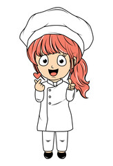 Cute Little Chef Cartoon