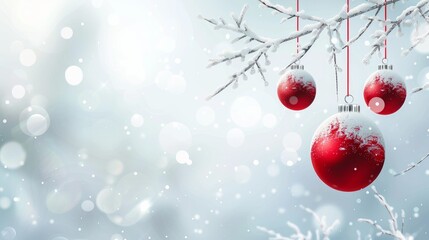 Minimalistic Snowflake with snowy decorative bauble wallpaper.