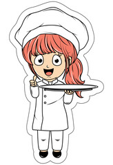 Cute Little Chef Cartoon