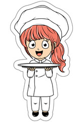 Cute Little Chef Cartoon