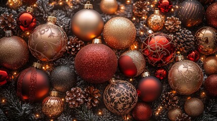 Happy New Year 2025! Realistic 3D rendering of the figures, complemented by silver gift box ribbons and Christmas decorations. This is the perfect celebratory sign for your 2025. ai generated