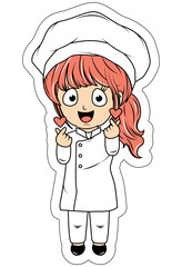 Cute Little Chef Cartoon