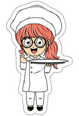 Cute Little Chef Cartoon