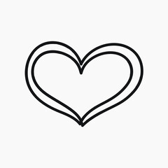 Minimalist heart line art
