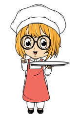 Cute Little Chef Cartoon