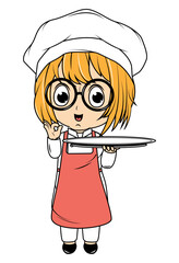 Cute Little Chef Cartoon