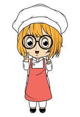 Cute Little Chef Cartoon