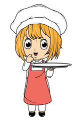 Cute Little Chef Cartoon
