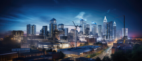 Urban Evolution: Construction in the City Night