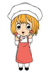 Cute Little Chef Cartoon