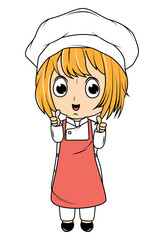 Cute Little Chef Cartoon