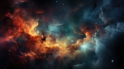 Obraz premium cosmic nebula background sky cloud breathtaking view milky way with vibrant a space star universe astronomy science fantasy astral mystery