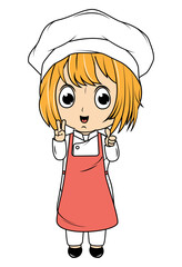 Cute Little Chef Cartoon