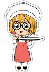 Cute Little Chef Cartoon