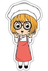 Cute Little Chef Cartoon