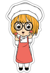 Cute Little Chef Cartoon