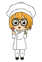 Cute Little Chef Cartoon