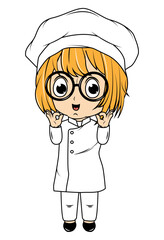 Cute Little Chef Cartoon
