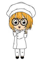 Cute Little Chef Cartoon