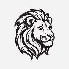 Majestic lion head vector illustration